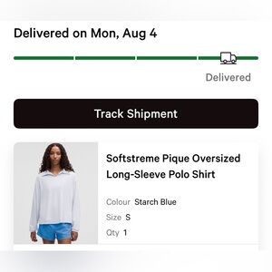 Lululemon Softstreme Pique Oversized
Long-Sleeve Polo Shirt